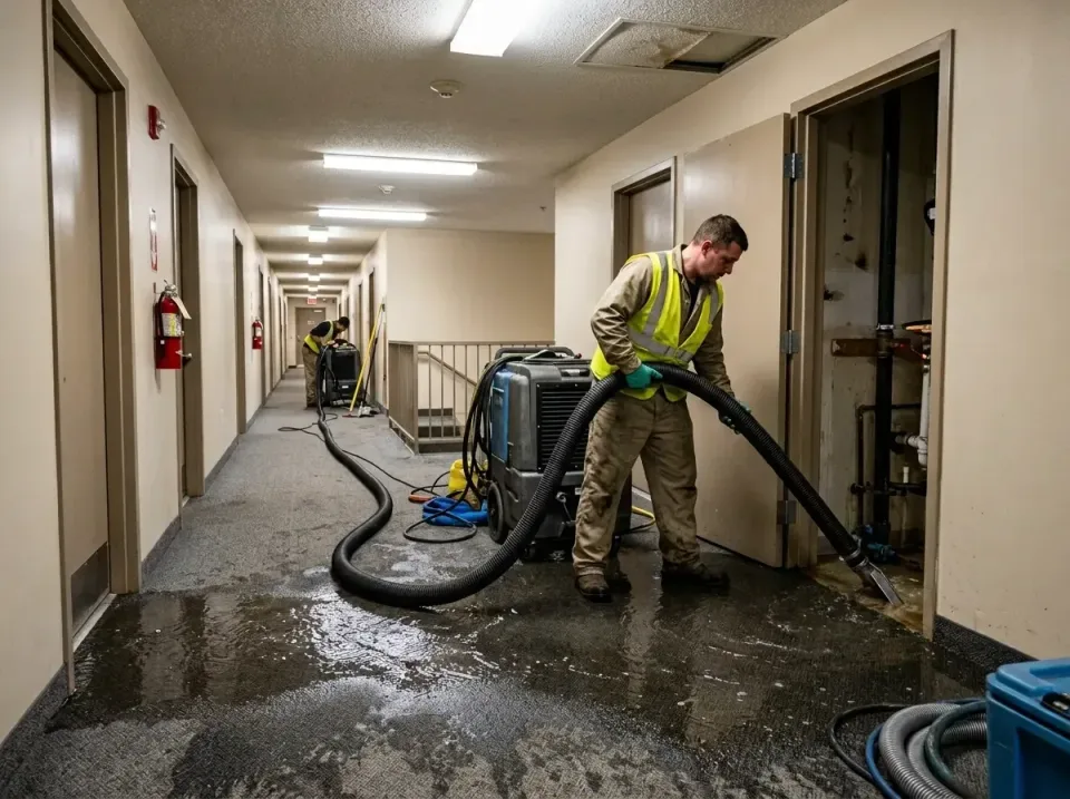 multi-unit-apartment-hallway-f-005 — frequently asked questions, Emergency Burst Pipe Water Extraction & Removal in Connells…